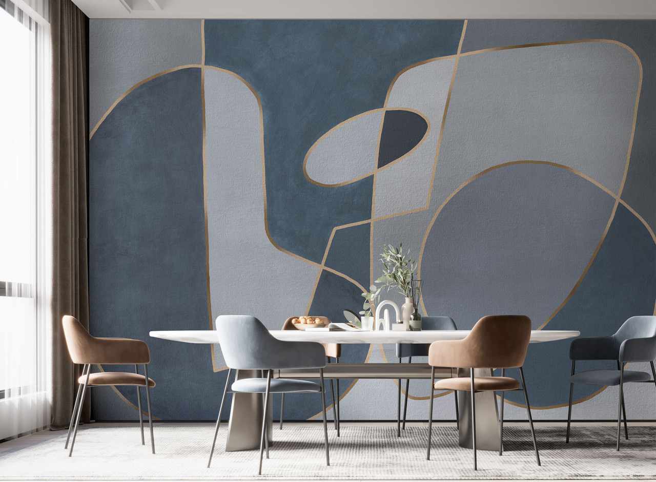 Affreschi mural artwork by Studio Florell in a finished interior